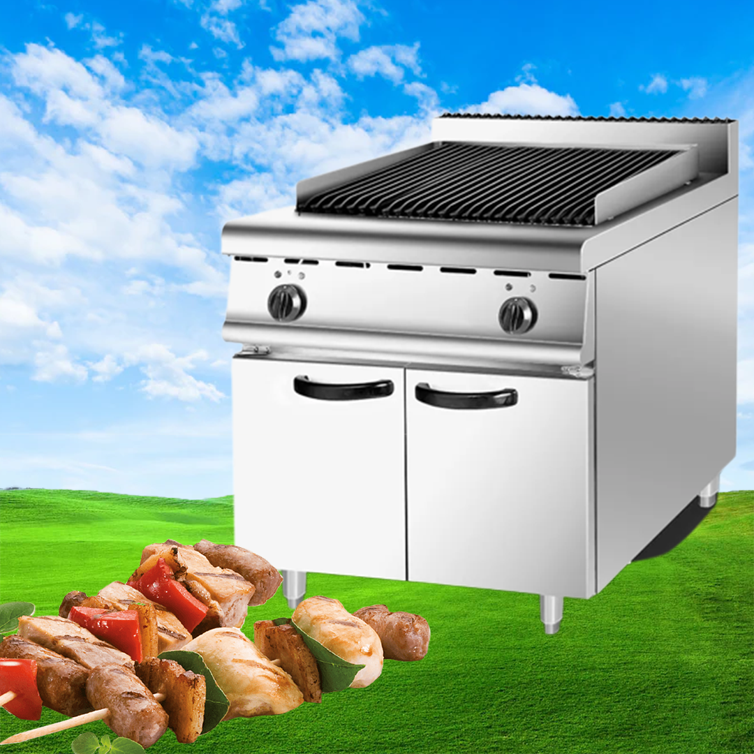 เตาย่างบาร์บีคิว Barbecue Lava Rock Grill - Premium outdoor grill with lava rocks for perfect BBQ, easy clean, portable design, ideal for gatherings