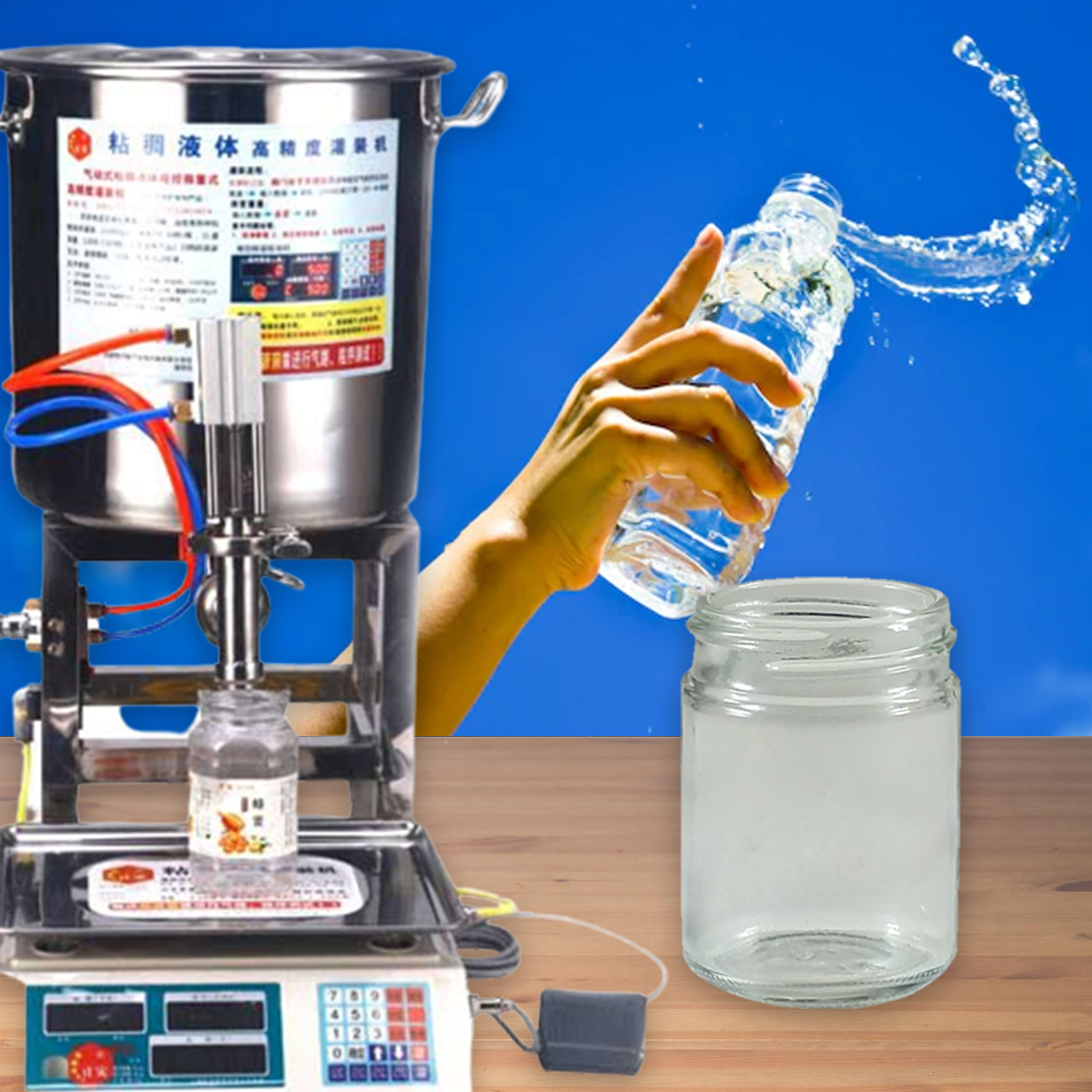 เครื่องบรรจุของเหลวแบบชั่งน้ำหนัก โถขนาด 33 ลิตร ควบคุมดิจิตอล ช่วงการบรรจุ 50-2500 กรัม