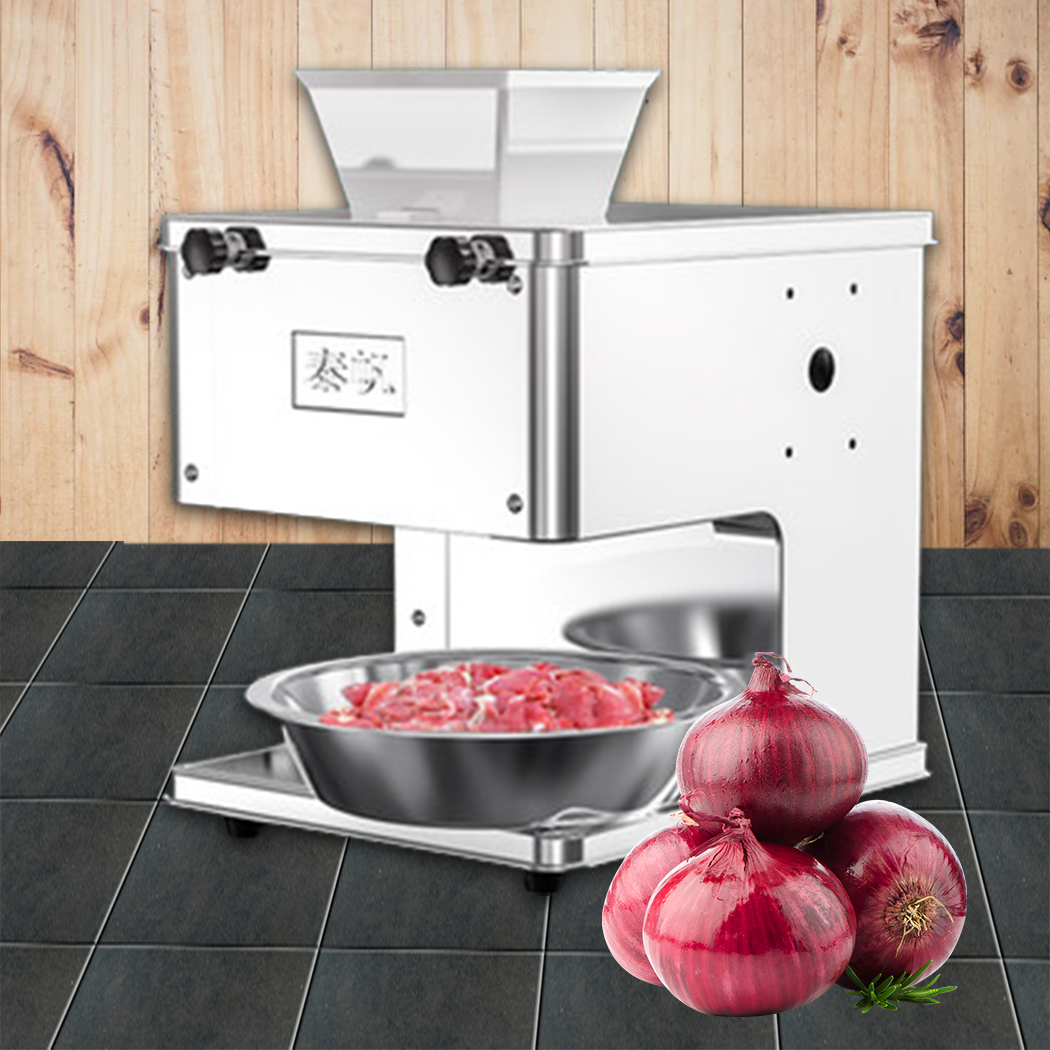 เครื่องซอยหอมแดง Electric Slicer Machine for Vegetables, Fast and Efficient Food Preparation, Perfect for Home and Restaurant Use