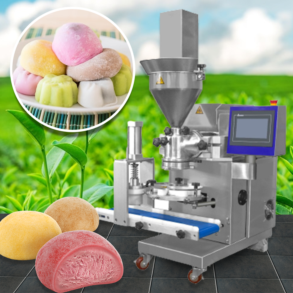 เซตเครื่อง 6 เครื่อง ผลิตโมจิ ขนมปังสังขยา นวด ปั้นแป้ง ใส่ใส้ แบ่งลูก เรียงถาด All Set Bakery Machine 6 machine