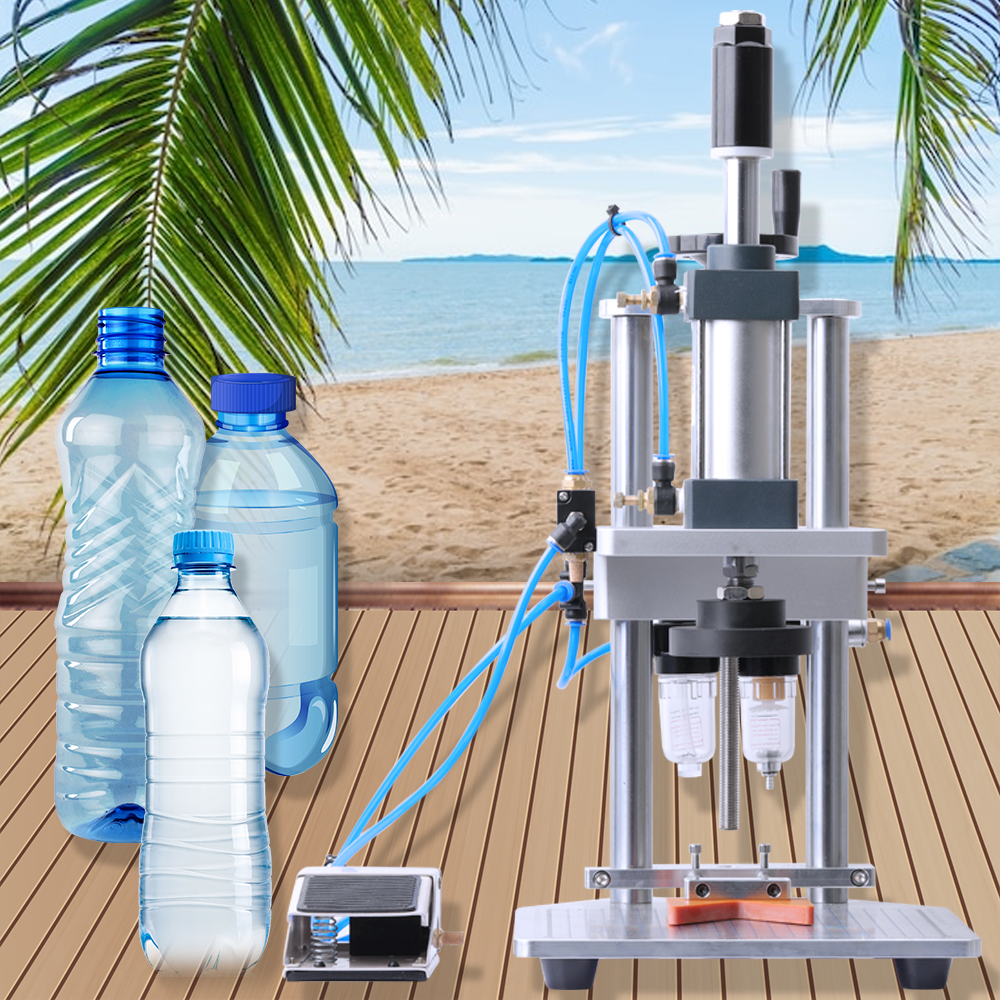 เครื่องกด ปิดฝาขวด Pneumatic Capping Pressing Machine รุ่น WT-70ZC ระบบลม กดปิด ขวด