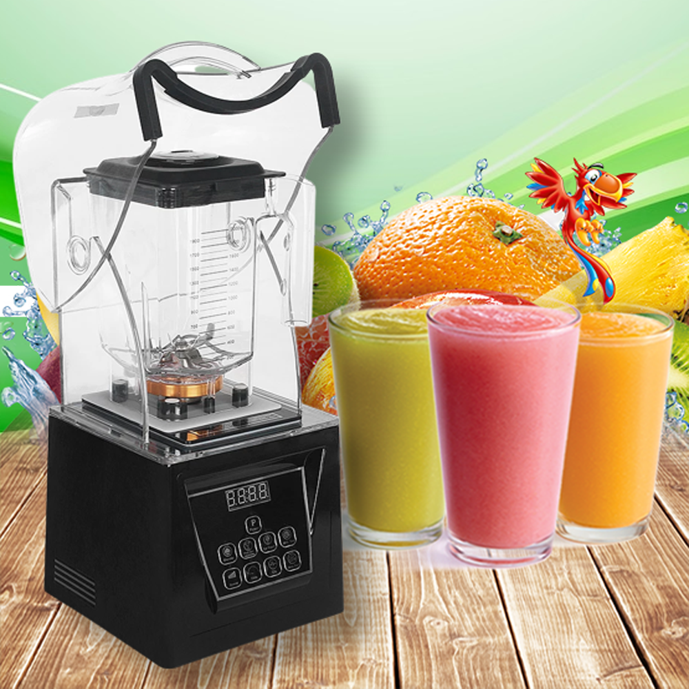 เครื่องปั่นน้ำผลไม้ Smoothie Blender รุ่น HT-8001 เครื่องปั่นพร้อมที่ครอบกันเสียง ความเร็ว 30000 รอบต่อนาที ขนาดบรรจุ 2 ลิตร