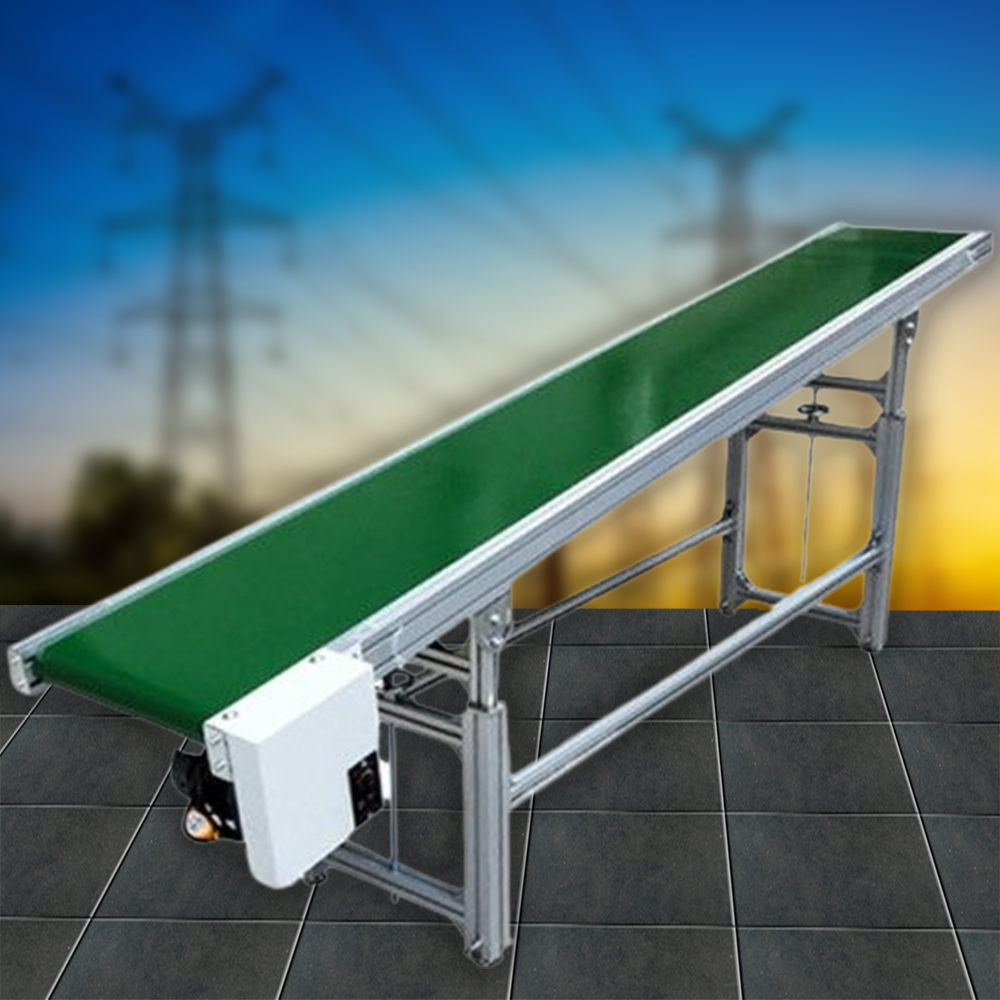 สายพานลำเลียงไฟฟ้า Electric Belt Conveyor Non-Slip Leg สายพาน PVC Belt ขากันลื่น