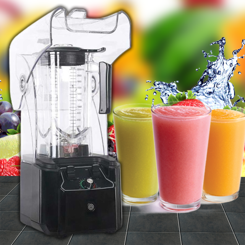 เครื่องปั่นน้ำผลไม้ Smoothie Blender รุ่น BD-888B-S เครื่องปั่นพร้อมที่ครอบกันเสียง ความเร็ว 24000 รอบต่อนาที ขนาดบรรจุ 2 ลิตร