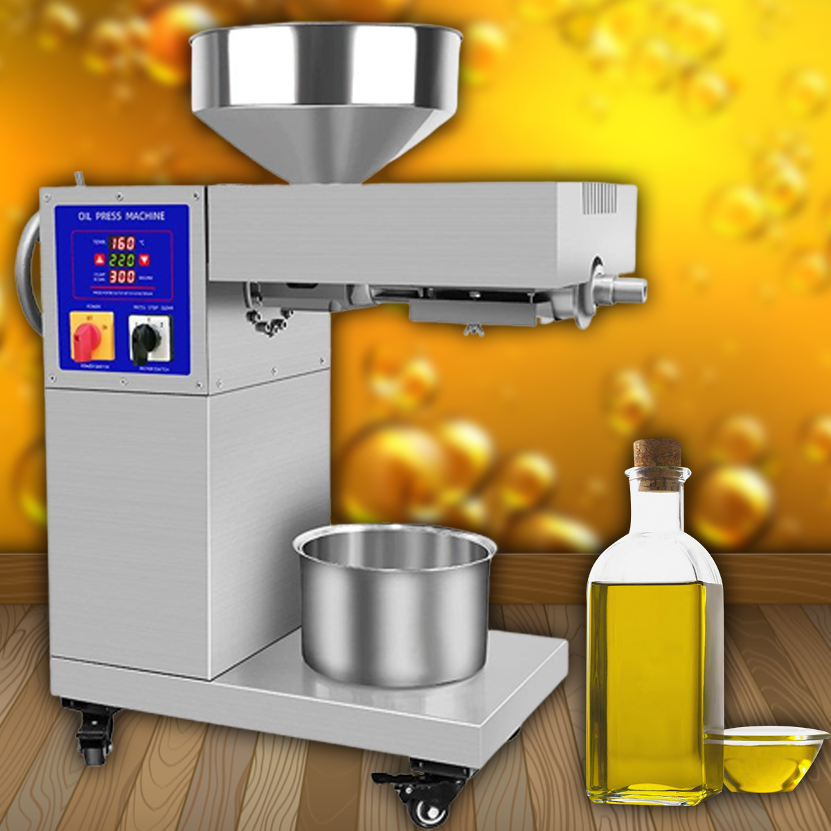 เครื่องสกัดน้ำมัน ธัญพืช Electric Oil Extraction Machine รุ่น D06 เครื่องสกัดน้ำมัน แบบ ร้อน 160 -260 องศา