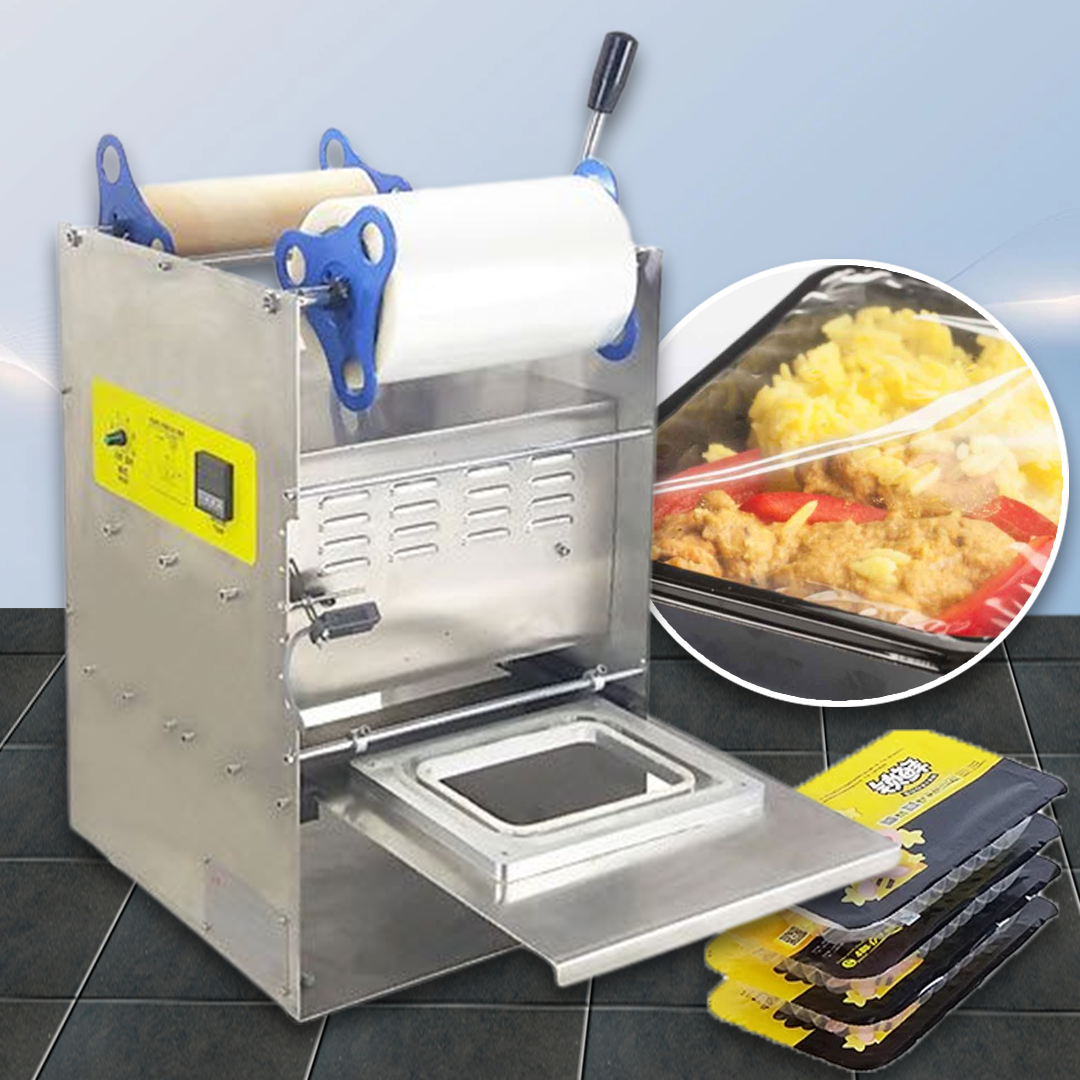 เครื่องซีลกล่องอาหาร Manual Sealing Machine XY808 สำหรับกล่องขาด ขนาด 18 x 12 ซม.
