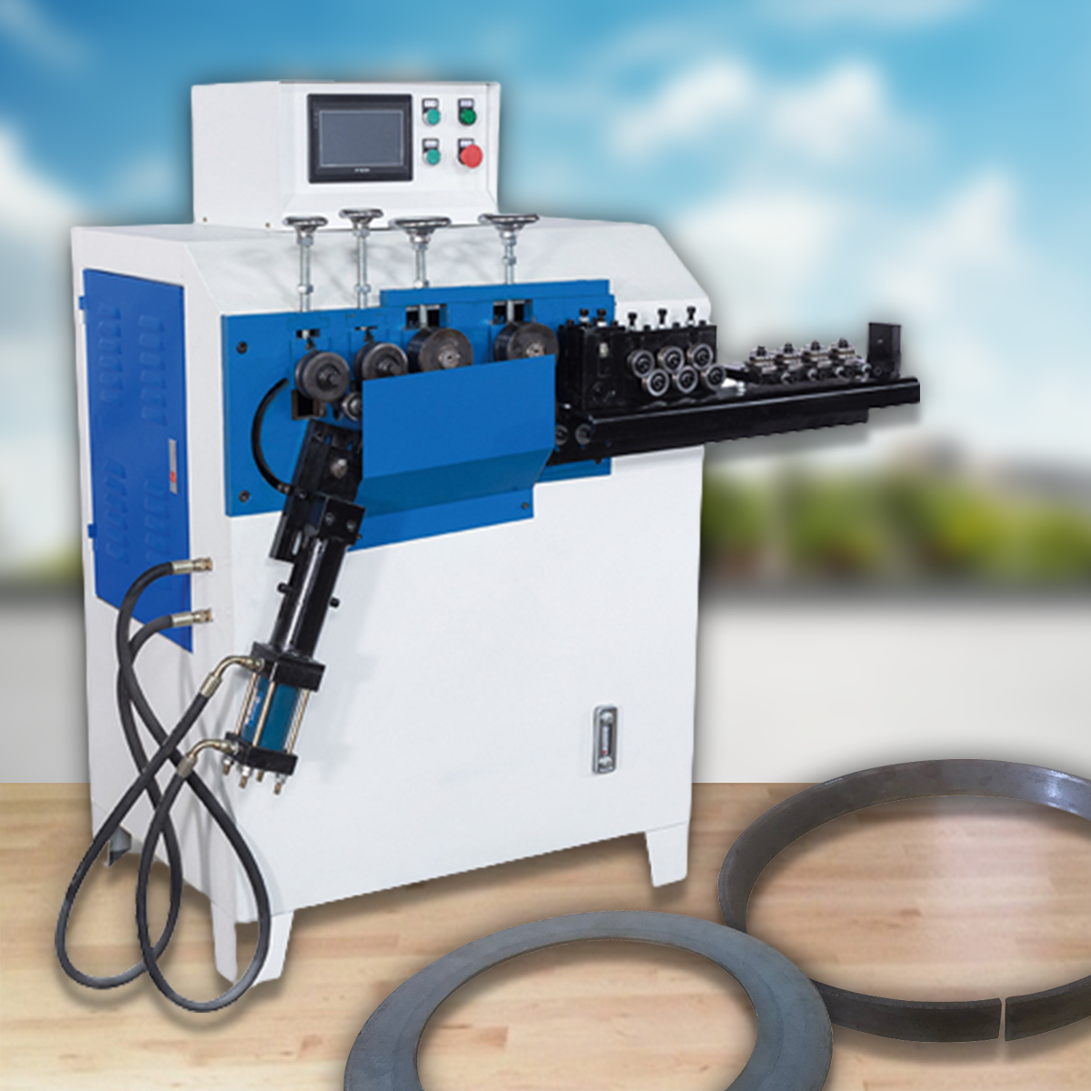 เครื่องดัดลวด เครื่องดัดเหล็กเส้น ระบบ CNC coiling machine Wire spiral rounding machine Iron wire coiling machine Arc bending machine Rebar coiling machine