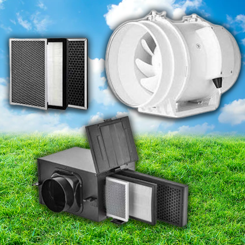 ชุดพัดลมระบายอากาศ FDPT10-12AX0 พัดลมดูดอากาศ พร้อมเครื่องกรองอากาศ Filter 3 ชั้น ขนาด 100 มม. สามารถกรองฝุ่น PM2.5 ได้