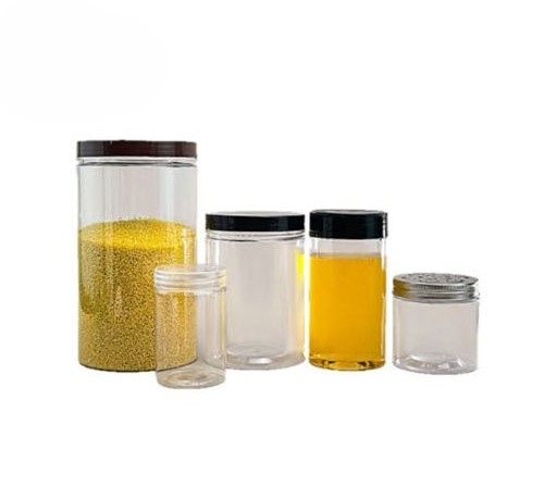 ขวดโหลพลาสติก PET ทรงกลมใส ClearCan ขนาดหลากหลาย เหมาะสำหรับจัดเก็บอาหาร เครื่องประดับ และข้าวของอื่น ๆ