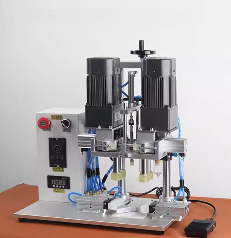 เครื่องปิดฝาขวดอัตโนมัติ 2 หัว รุ่นตั้งโต๊ะ 2-Head Desktop Bottle Capping Machine 220V/120W2