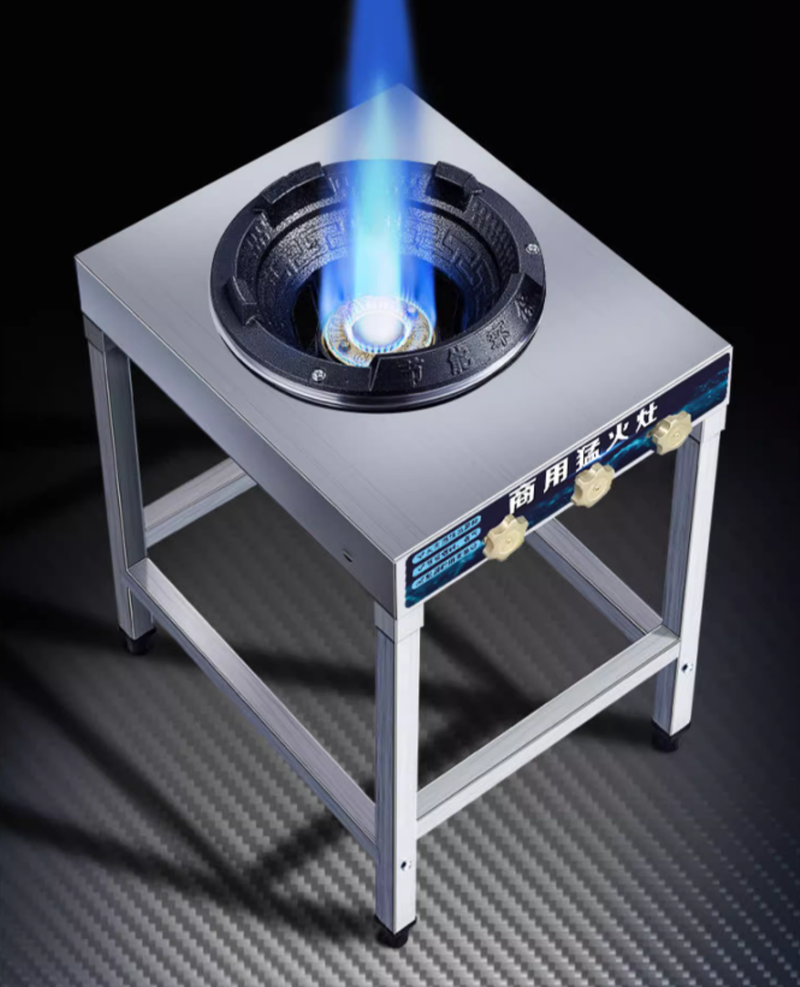 เตาแก๊สแรงดันต่ำหัวเหล็กหล่อ Commercial Gas Stove 15 หัว 10 นิ้ว ขนาด 44×51.5×64.5 ซม. พร้อมอุปกรณ์เสริม