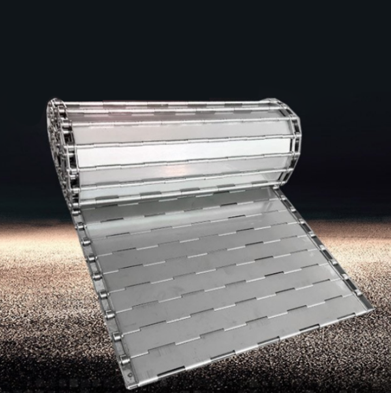 สายพานลำเลียงเจาะรูสแตนเลส Stainless Perforated Conveyor Belt 304