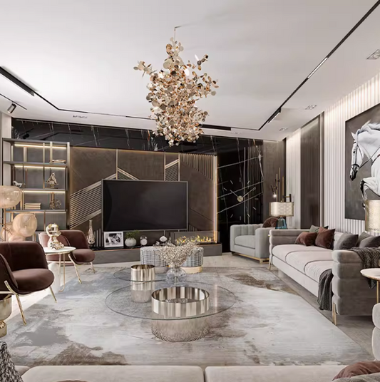 พรมแต่งบ้านลายเส้น ลายกริด และลายวินเทจ โทนเบจ เทา น้ำตาล ขนาด 80x120 - 300x400 ซม.