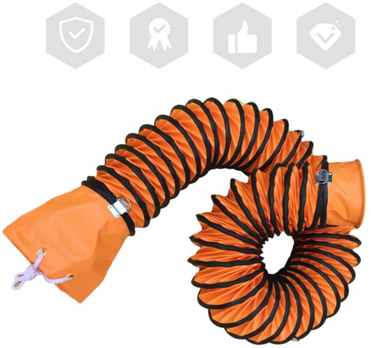 ท่อลม ท่อผ้าใบ Telescopic canvas duct hose ventilation VTM-2 flame retardant 150MM-1500MM  3-10 เมตร