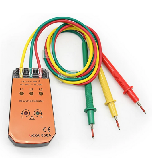 เครื่องวัดลำดับเฟสไฟฟ้า 3 เฟส three-phase AC phase meter sequence tester