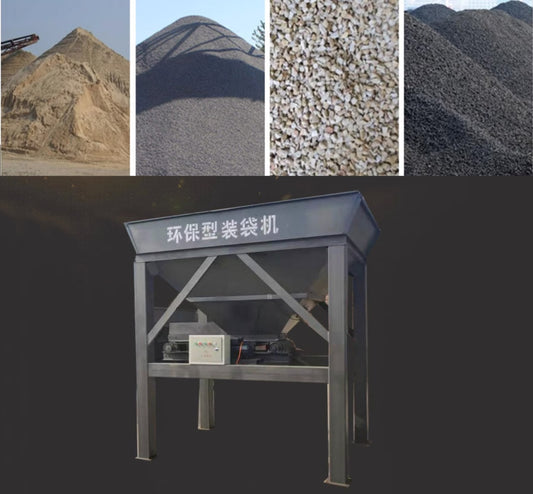 เครื่องกรอกทรายหัวคู่ หัวเดี่ยว Sand bagging machine automatic filling machine motor 3kw 220/380V ขนาดบรรจุ 1 kg 1700 ถุงต่อชม.