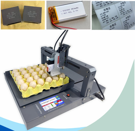 เครื่องพิมพ์แกน code XY axis intelligent printing พิมพ์ไข่ สติ๊กเกอร์ HDMI USB จอภาษาอังกฤษ 2-12.7mm Egg coding