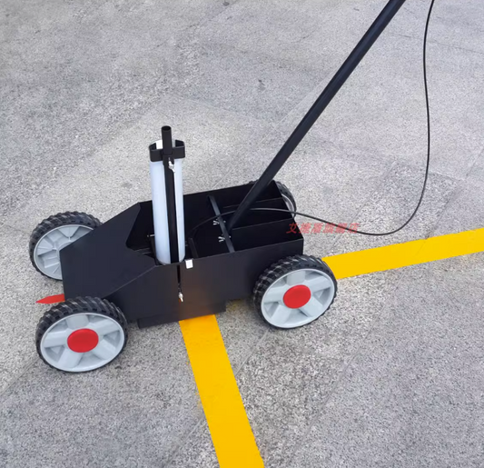 เครื่องตีเส้นถนน แบบสี่ล้อ เส้นกว้าง 6.5-15cm ที่จอดรถ scribing machine drawing line
