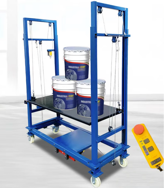 นั่งร้านยกไฟฟ้า 220V Electric raised scaffolding remote control lifting