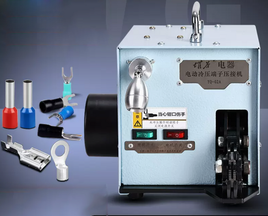 โต๊ะย้ำหางปลา เครื่องย้ำหางปลา แบบไฟฟ้า และ ต่อปั๊มลม หัวย้ำเปลี่ยนได้ ขนาด 0.5 -25mm2 Electric cold-press terminal machine