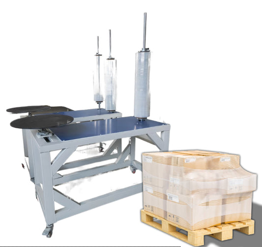 แท่นพันฟิล์มยืด Pallet Wrapping Table โต๊ะพันฟิล์มพาเลท เครื่องพันฟิล์มยืด หมุนฟิล์มยืด ฟิล์มยืดพันพาเลท เครื่องแพ็คของ เครื่องแพ็คสินค้า