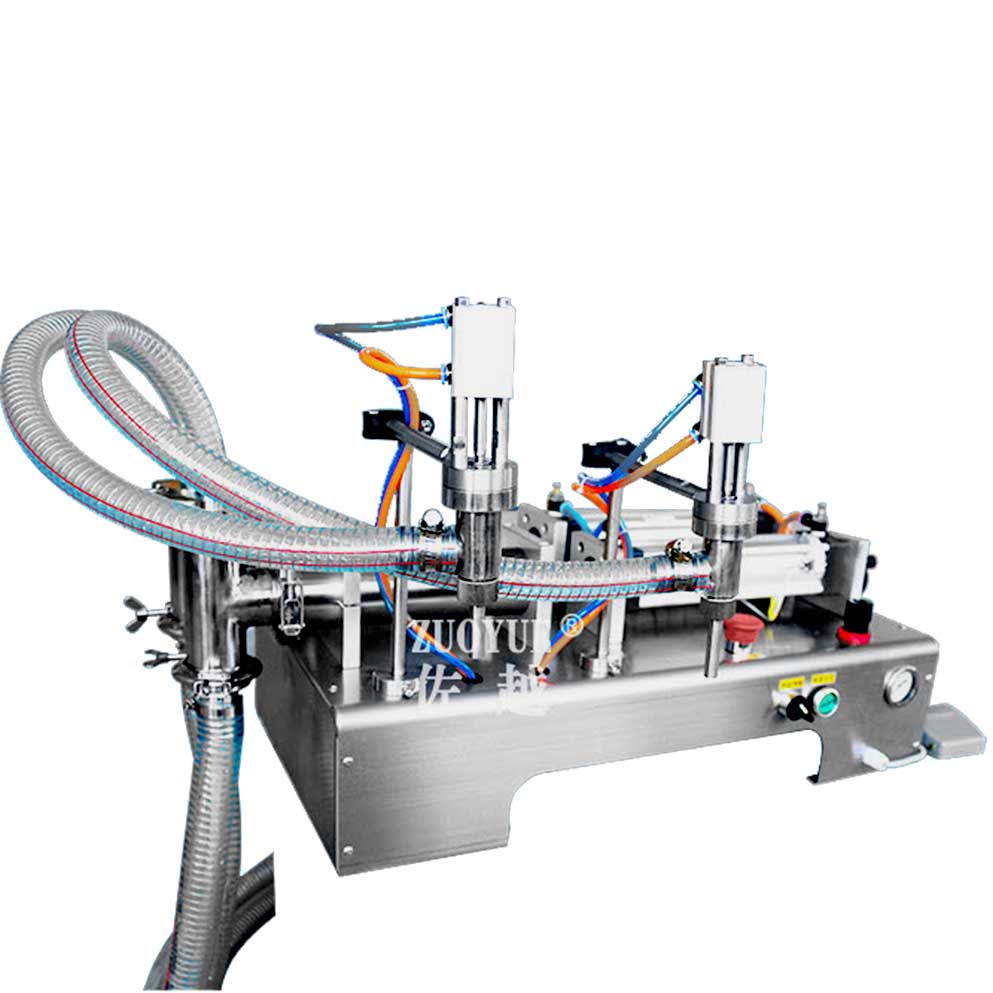 เครื่องบรรจุของเหลวแบบ 2 หัวจ่าย รุ่น G2WY Liquid Filling Machine เครื่องบรรจุขวด บรรจุน้ำ เครื่องทำจากสเตนเลส