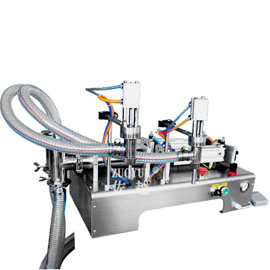 เครื่องบรรจุของเหลวแบบ 2 หัวจ่าย รุ่น G2WY Liquid Filling Machine เครื่องบรรจุขวด บรรจุน้ำ เครื่องทำจากสเตนเลส