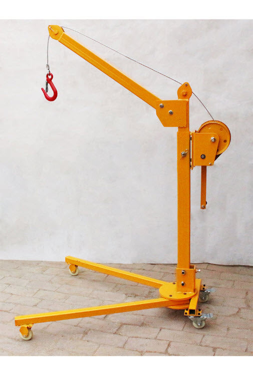 เครนยกน้ำหนัก Manual Hand Crane แบบมือหมุน ล้อเลื่อน เครนยกของ ปรับความสูงได้ รับน้ำหนักสูงสุด 200 กิโลกรัม