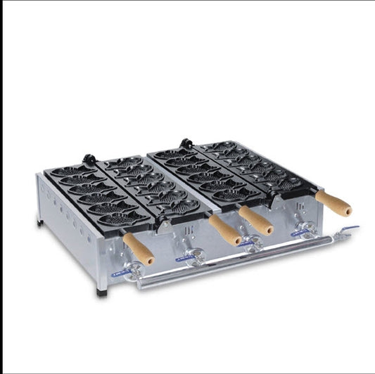 เครื่องทำ Fish waffle FY-1102R ใช้ระบบแก๊ส 21kg 675x670x225mm.