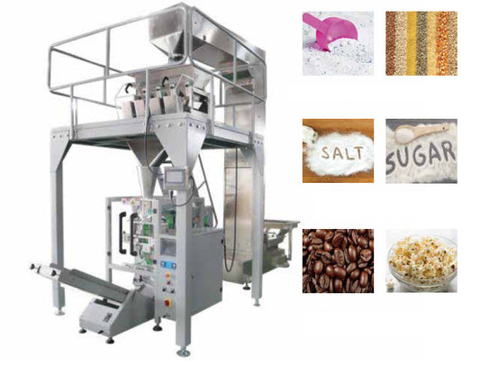 เครื่องบรรจุพร้อมซีล Linear head 4 head ขนาดใหญ่ ผงซักฟอก เกลือ ธัญพืช ป็อปคอร์น เมล็ดกาแฟ 5（Kw） 380V ZE-420W 1780（kg） High-speed Automatic Grain Weighing and Packaging Machine Multi-head Combination