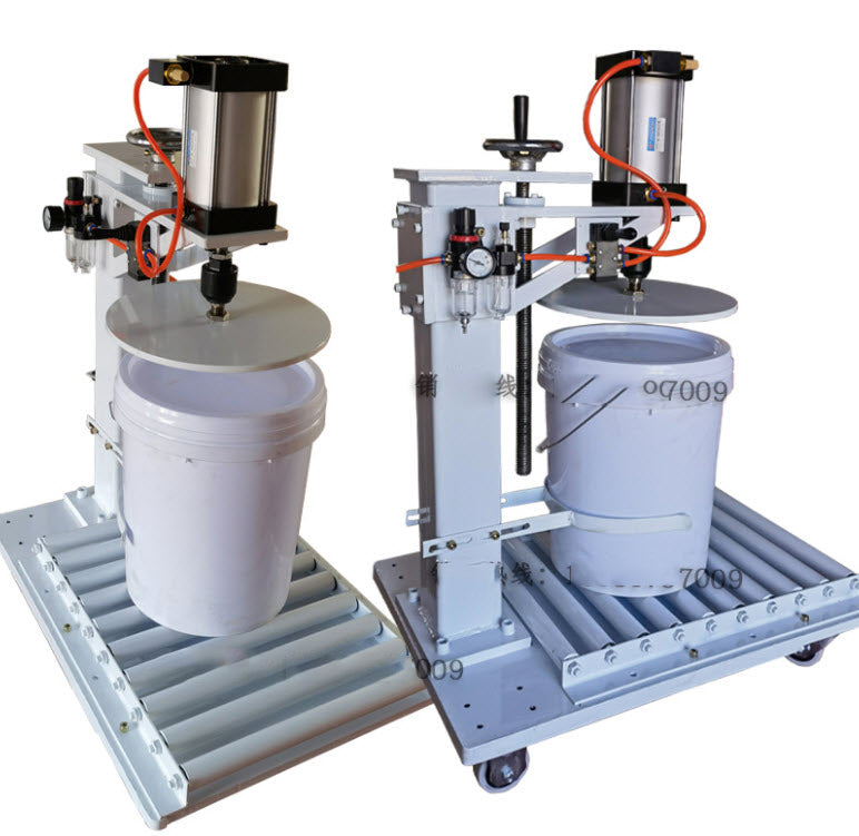 เครื่องปิดฝาถัง ระบบลม สำหรับถังขนาด 10L 15L 20L 25L 30L Plastic Drum Pneumatic Capping Machine