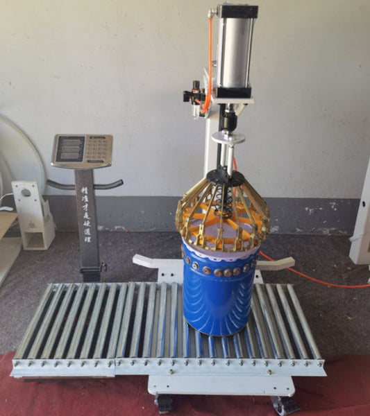 เครื่องปิดฝาถัง ระบบลม pneumatic QSF-300 Desktop Pneumatic Sealing Machine Capping