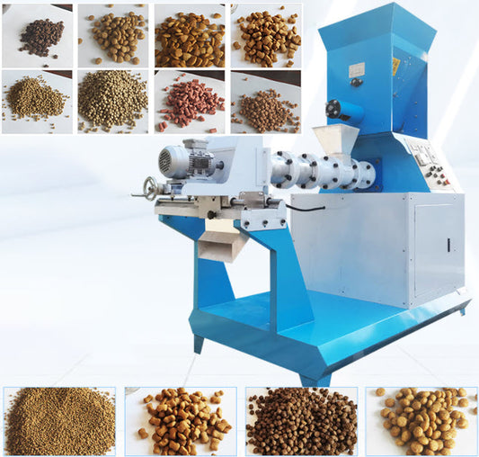 เครื่องอัดเม็ดอาหารสัตว์ ทำอาหารสัตว์ไฟฟ้า อาหารเม็ด Pet Food Extruder Machine 380V ขนาดใหญ่ กำลังผลิตสูง