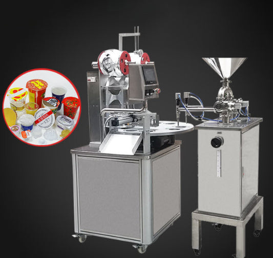 เครื่องบรรจุพร้อมซีล LD672 professional disc cup sealing film 7-8KG/CM2