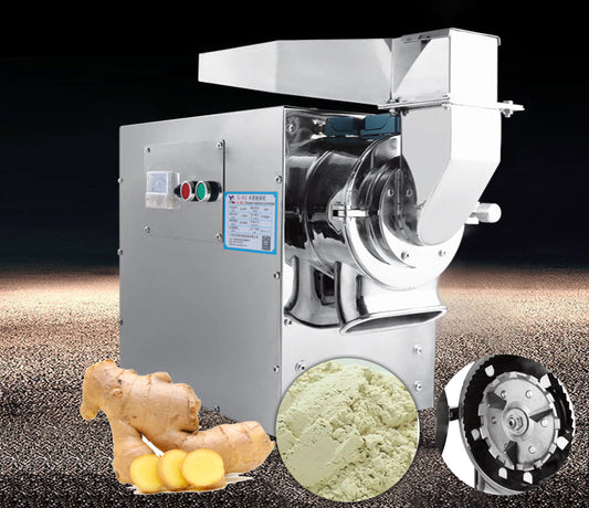 เครื่องบดผง สมุนไพร ขิง ตะไคร้ 60C สแตนเลส ความละเอียดปรับได้ powder machine 4500rpm
