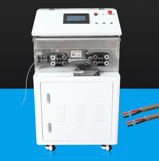 เครื่องปอกสายขนาดลวด 2 -8 มม. 1100（W） 220（V）  Wire stripping machine Fully automatic computer cutting Multi-core model XLD-068