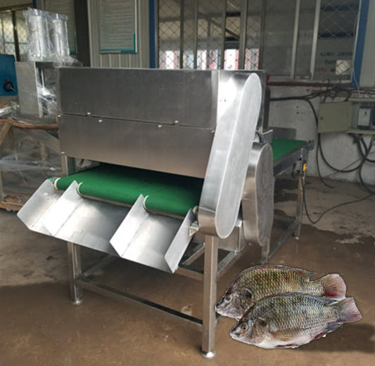 เครื่องตัดหัวปลา ตัดหางปลา Stainless steel fish head and tail cutting machine