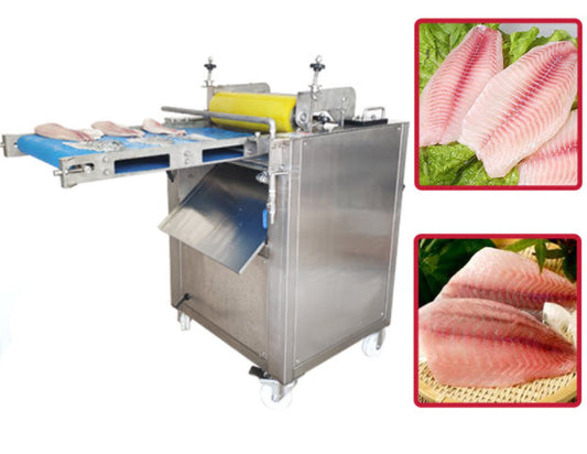 เครื่องลอกหนังปลาแบบสายพาน FGB-400 fish peeling machine commercial 380V