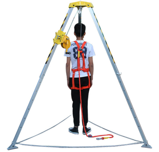 รอกสามขา เครื่องยกของแนวดิ่ง ยกของเข้าท่อ Rescue tripod SJY-10 aluminum alloy