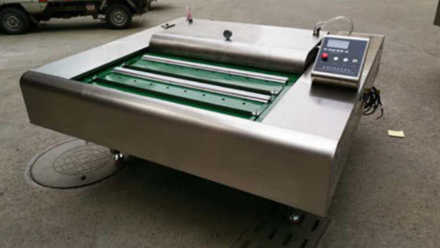 เครื่องซีลสูญญากาส สายพาน แพ็คสินค้าอัตโนมัติ แรปอาหาร Vacuum Packing Machine DZ-A110 Automatic