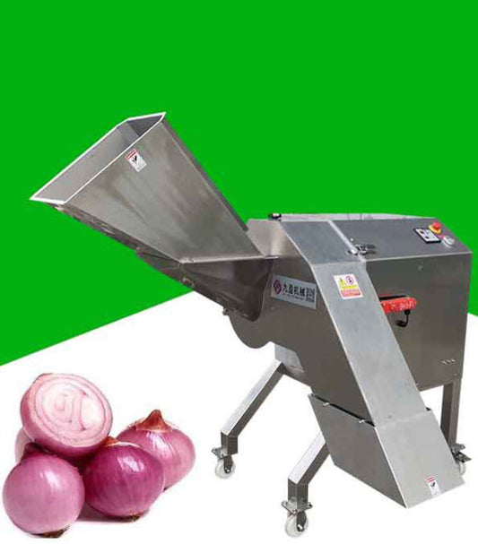 เครื่องหั่นซอยต้นหอม Onion tomato vegetable scallion dicing machine