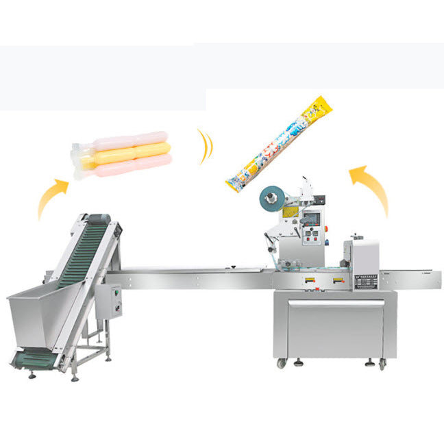 เครื่องบรรจุพร้อมซีลขนมแบบยาว SW-100 ss304 automatic energy bar long strip food