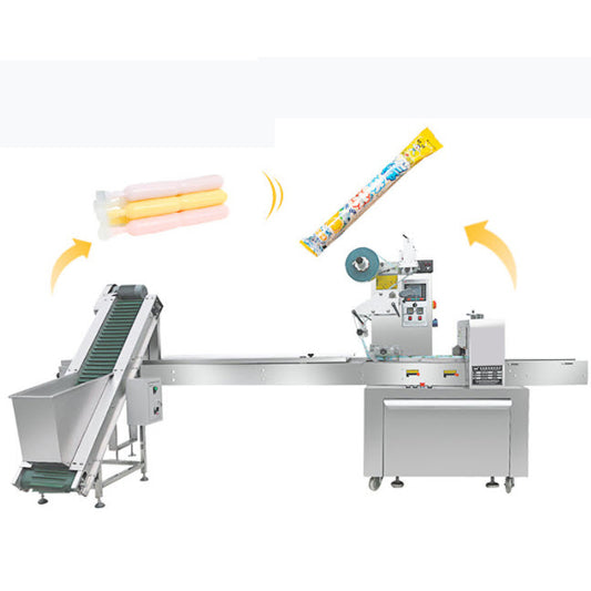 เครื่องบรรจุพร้อมซีลขนมแบบยาว SW-100 ss304 automatic energy bar long strip food