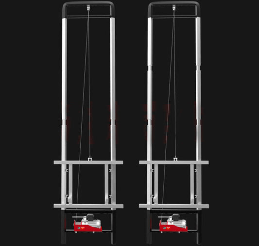 รอกไฟฟ้ายกอิฐ ยกปูน พร้อมโครง 4-18 เมตร loading brick crane electric small lift crane hoist hoist