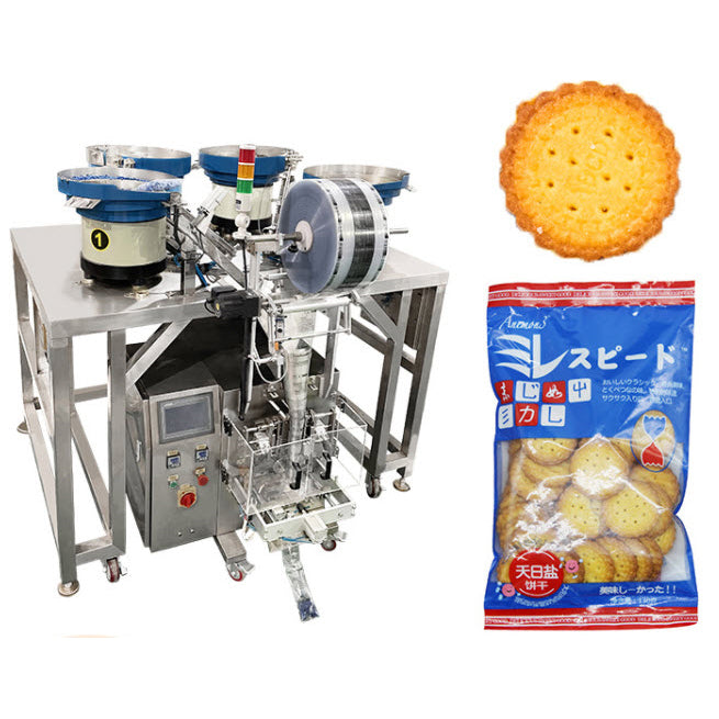 เครื่องบรรจุสายพาน นับจำนวนชิ้น Fully automatic snack packaging machine