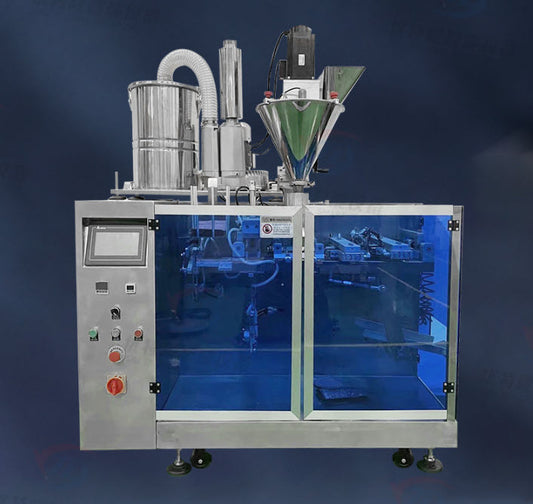 เครื่องบรรจุผง เวย์โปรตีน พร้อมซีลแนวตั้ง หน่วงเวลา powder automatic bag-feeding packaging machine