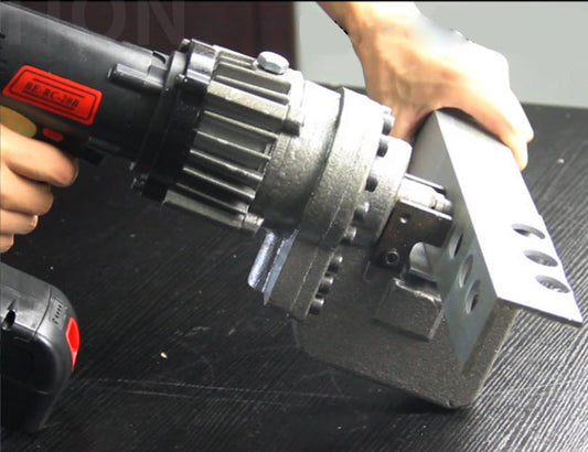 เครื่องเจาะรูเหล็กฉาก แผ่น มือถือ BE-MHP-20B electric punching machine lithium battery