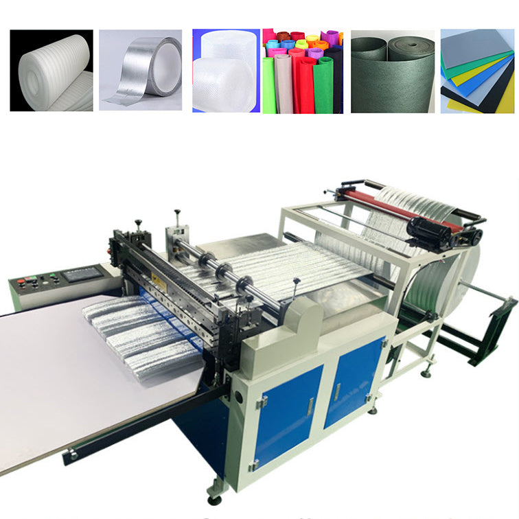เครื่องตัด โฟม พลาสติก กระดาษ ควบคุมด้วย PLC แม่นยำ Fully automatic PVC PE cutting machine