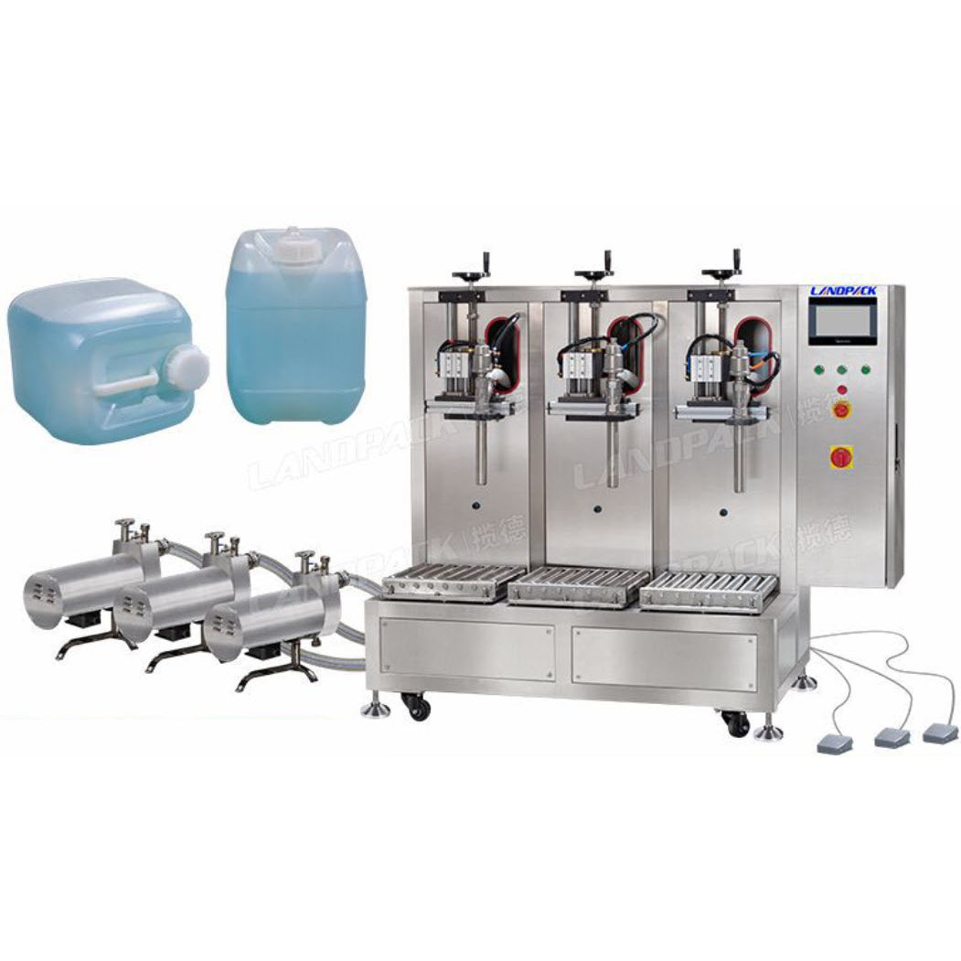 เครื่องบรรจุแอลกอฮอล์ แชมพู น้ำยาซักผ้า ของเหลว แกลลอน 5-20L Liquid Filling Machine Automatic