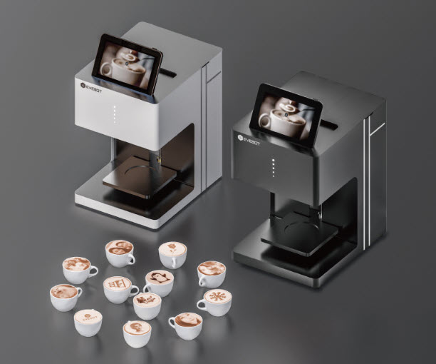 เครื่องพิมพ์ลายบนอาหาร EVEBOT 3D printing milk - เครื่องพิมพ์อาหาร 3D สำหรับทำลายสวยงามบนเครื่องดื่มและขนมหวาน